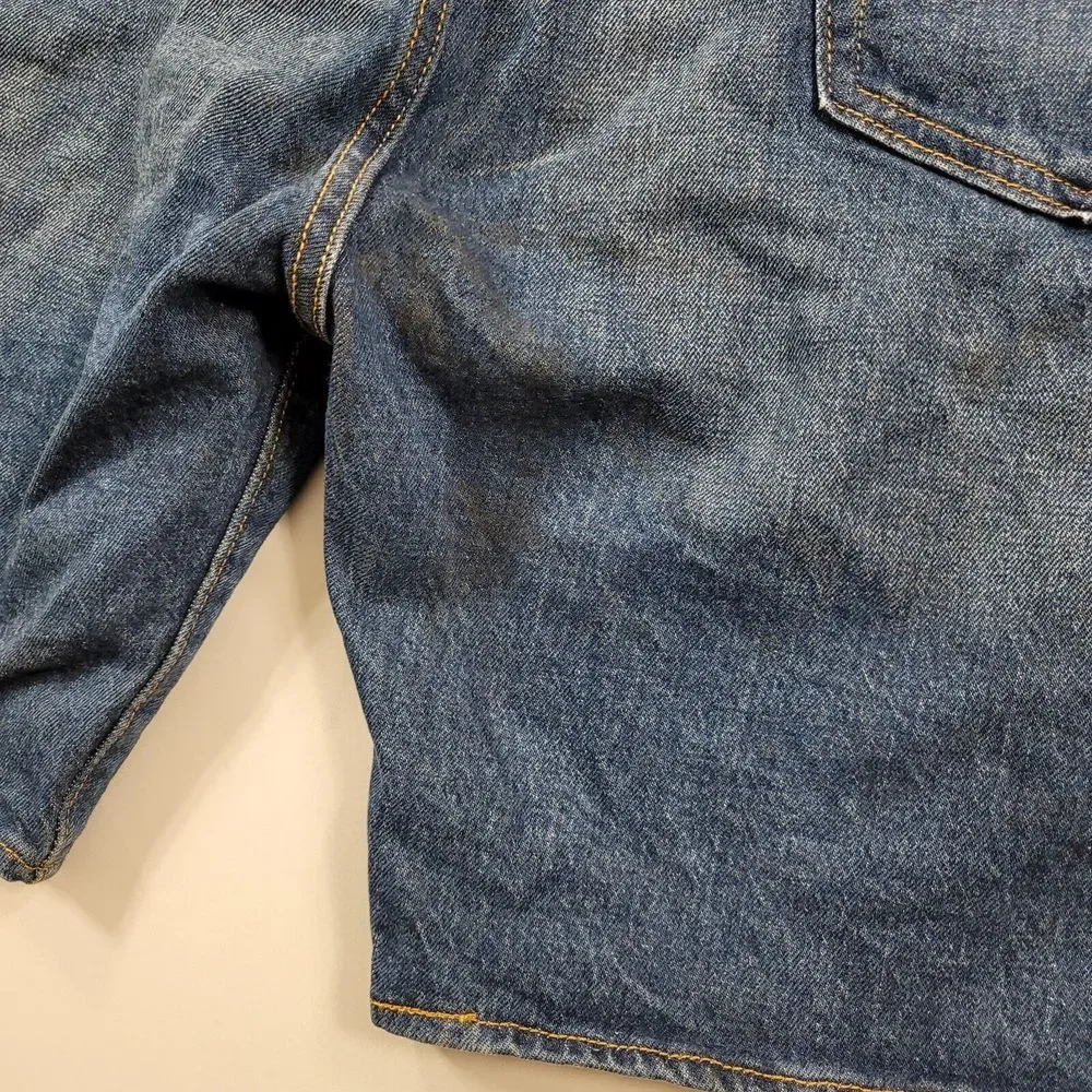 Levi's 501 Denim Shorts Mens 38 Valley Life Blue‎ Hemmed Original Fit